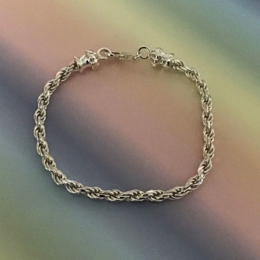 Sterling Silver‎ Bracelet in twisted rope design